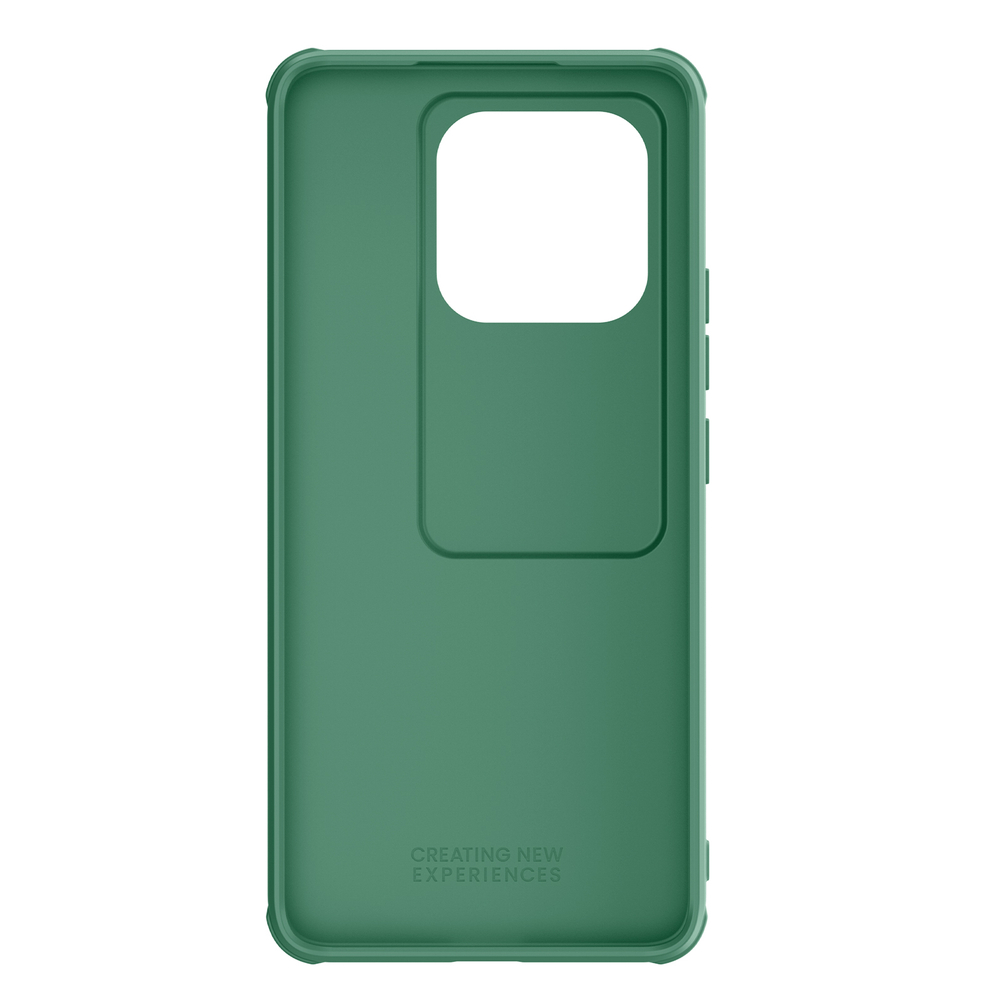 Усиленный чехол зеленого цвета (Dark Green) с сдвижной шторкой для камеры от Nillkin для Xiaomi 14T, серия CamShield Pro Case