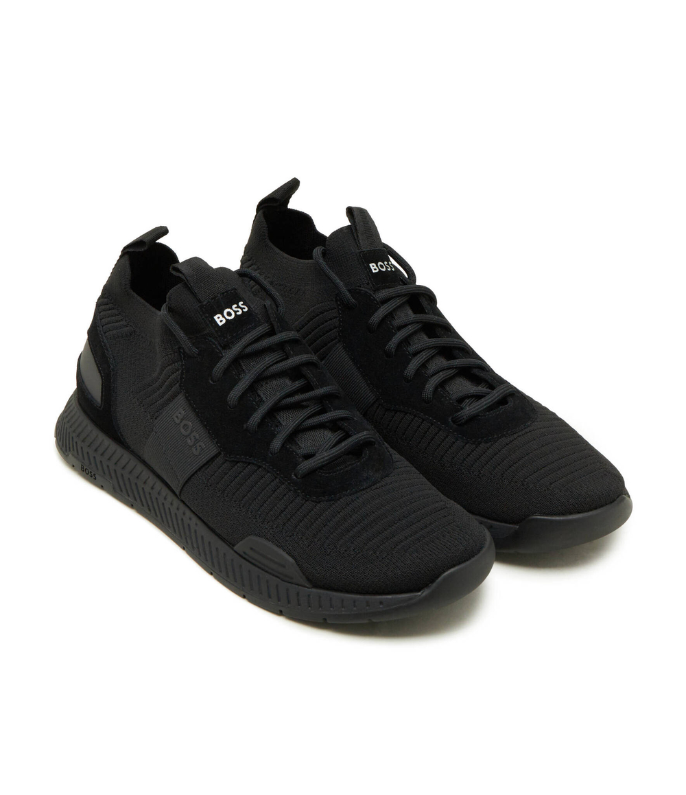 Кроссовки Titanium_Runn_knst_N BOSS BLACK - черный(50498245)