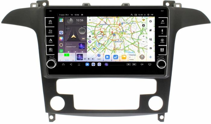 Магнитола для Ford Galaxy / S-Max 2006-2015 (климат) - Kuberg OL-9210-2 (кнопки и крутилки) Android 13, Быстрая, CarPlay, 4G SIM-слот