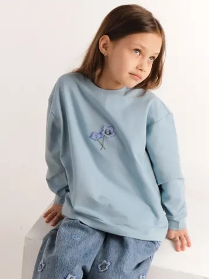 Лонгслив NEZABUDKA CHILD, голубой