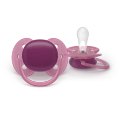 Əmzik\ Ultrasoft soother, 18+m, girl, 2-pack