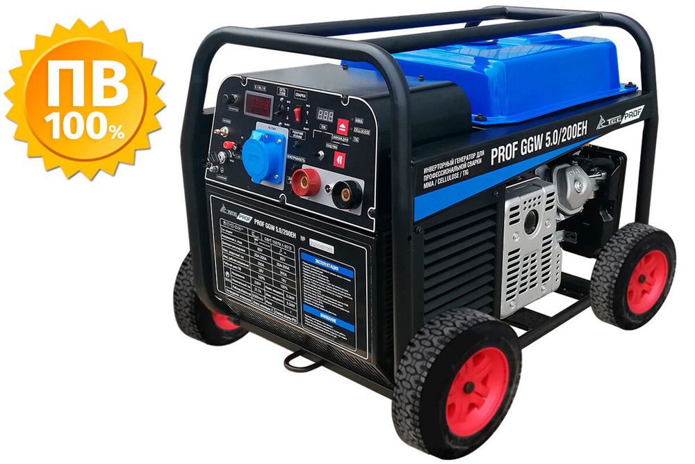 Бензиновый сварочный генератор TSS PROF GGW 5.0/200EH (MMA/TIG/Cellulose) Бензиновый сварочный генератор TSS PROF GGW 5.0/200EH (MMA/TIG/Cellulose)