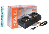 SBC1822 зарядное устройство Sturm! 1BatterySystem 18 В, 2 x 4 А для двух батарей — фото 4