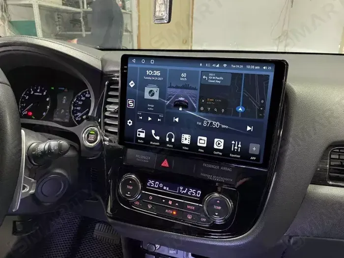 Магнитола для Mitsubishi Outlander 3 2012-2022 (левый руль) - Teyes CC4 монитор 10.36" 2K QLED на Android 14, Быстрейшая, Snapdragon 680, DSP, CarPlay, 4G SIM-слот