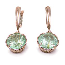 Серьги серебро 925° из берилла