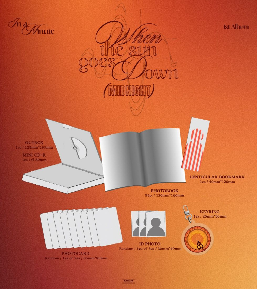 (ПРЕДЗАКАЗ) Альбом IN A MINUTE - WHEN THE SUN GOES DOWN : MIDNIGHT 1st Album RANDOM Version