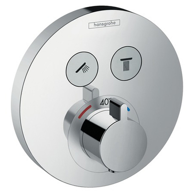 Смеситель встроенный термостат с 2 запорными клапанами Hansgrohe ShowerSelect  S 15743000