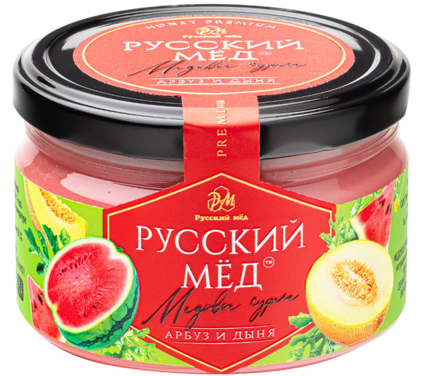 Медовое суфле арбуз и дыня Русский мёд 250 мл