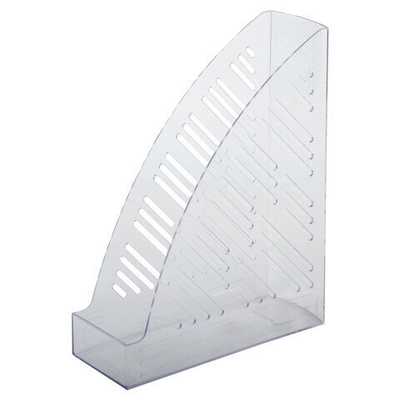 Лоток вертикальный для бумаг BRAUBERG «Standard+», 250×90×300 мм, прозрачный, 2 штуки в комплекте.
