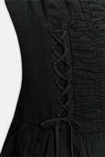 МИНИ-ПЛАТЬЕ С ВОЛАНАМИ И ЗАВЯЗКАМИ — ZARA