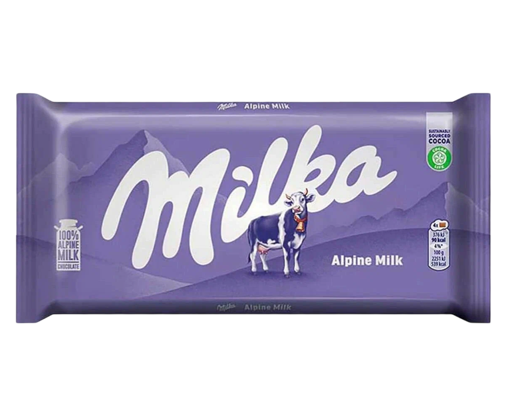 Шоколад Милка Альпийское молоко 90г