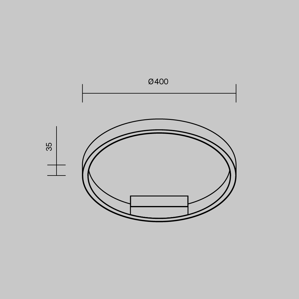 Потолочный светодиодный светильник Maytoni Rim MOD058CL-L25BK