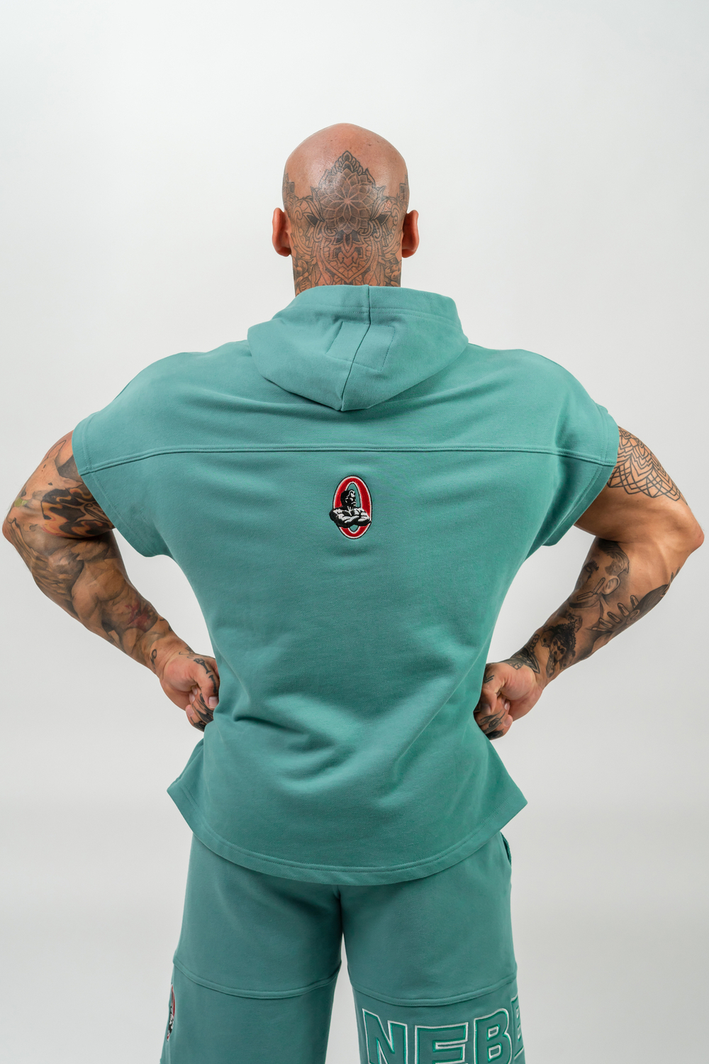 Толстовка без рукавов HOODED T-SHIRT GYM RAG TOP CHAMPION 706 Зеленая