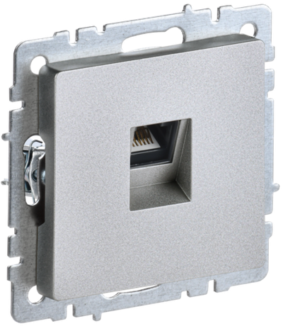 BRITE Розетка компьютерная RJ45 кат.5E РК10-БрА алюминий IEK