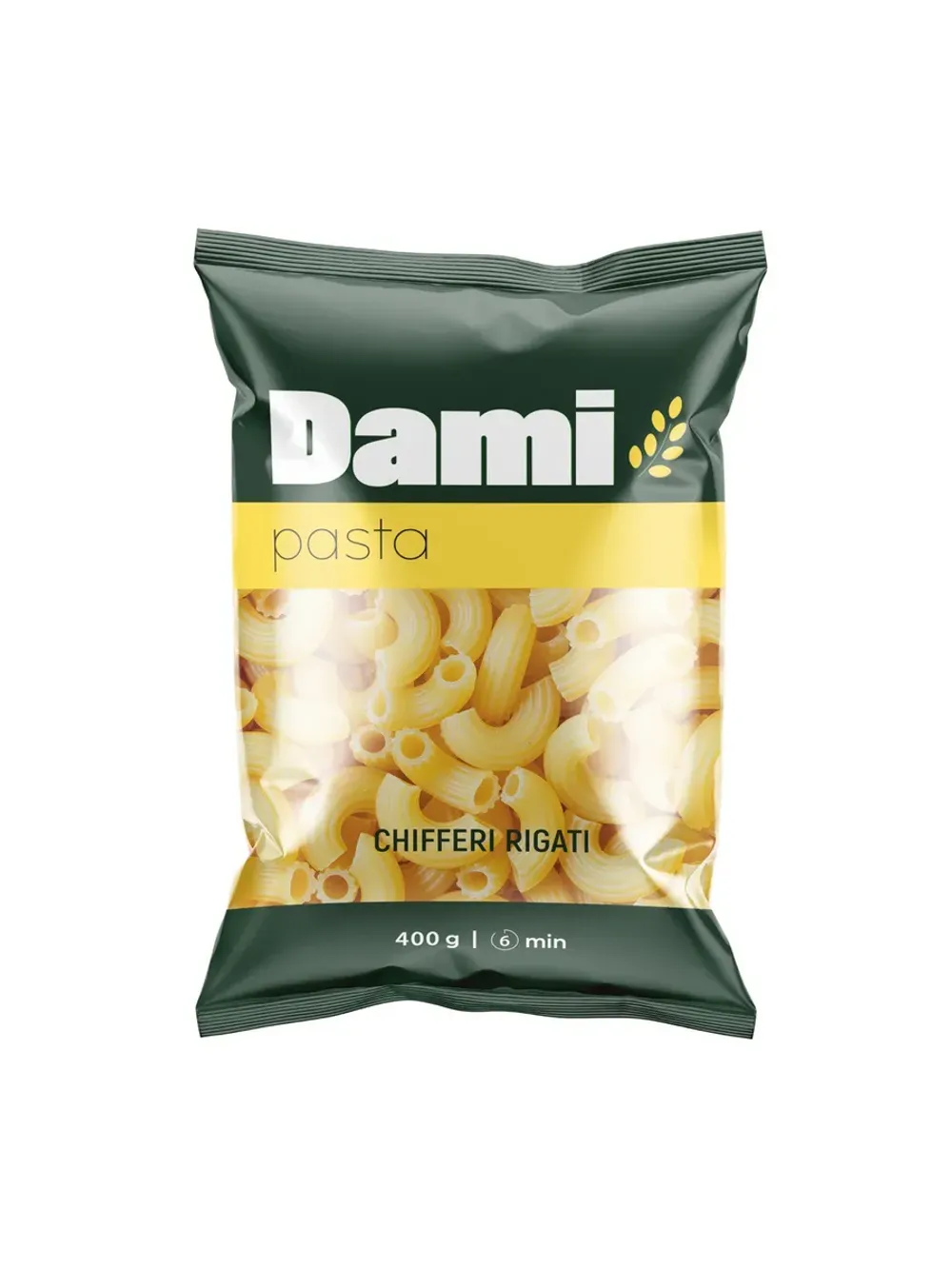 Макароны, Dami Pasta, рожок маленький, 400 г