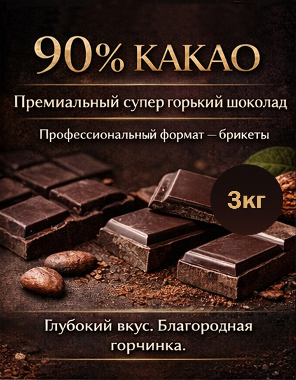 Шоколад горький 90% какао