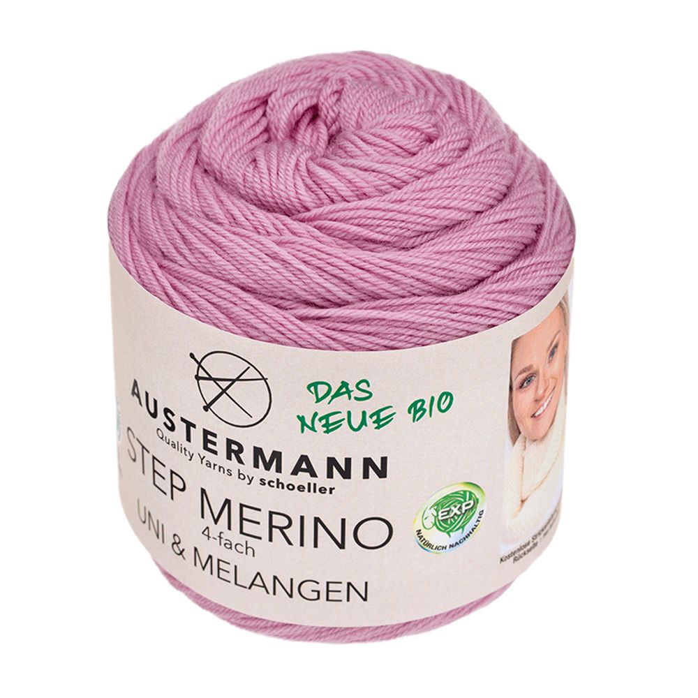 Пряжа Austermann (Аустерманн) Step Merino 4-fath Uni&amp;Melangen Gots / уп.5 мот. по 100 г, 400м, магнолия