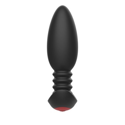 Черная анальная вибропробка Anal Vibrator с пультом ДУ - 13,5 см. (Цвет: черный)