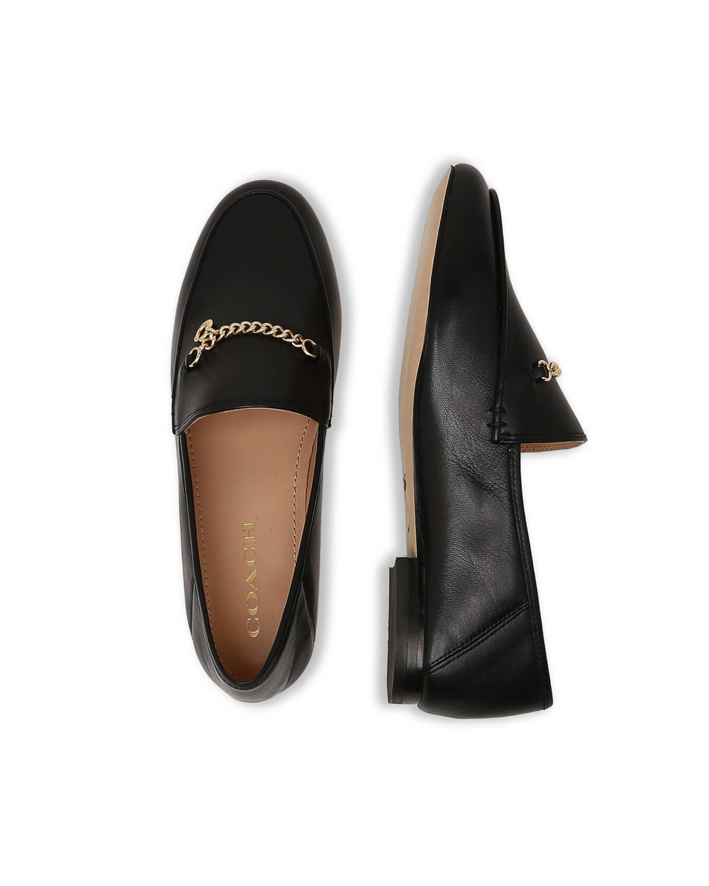 Кожаные мокасины hanna loafer Coach - черный(CB989)