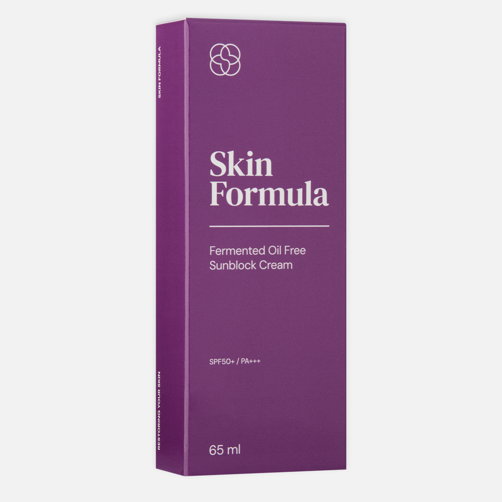 SKIN FORMULA Fermented Oil Free Sunblock Cream SPF50+ PA+++ Cолнцезащитный крем c увлажняющим и успокаивающим действием, 65 гр
