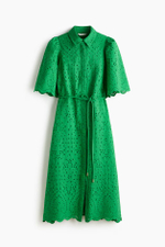 Хлопковое платье с вышивкой - H&M