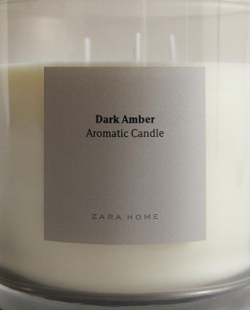 Свеча ароматическая Dark Amber 620 г Zara Home, фото 7