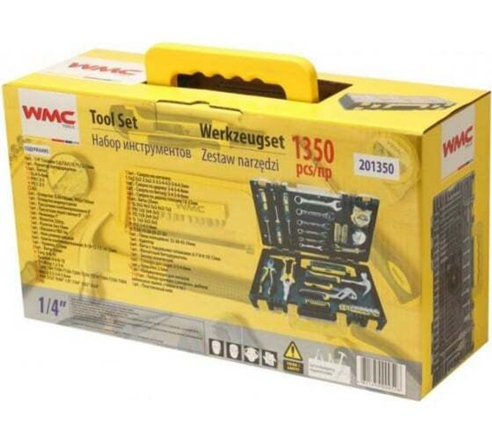 НАБОР ИНСТРУМЕНТОВ WMC TOOLS 1350ПР. 1/4" 201350