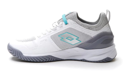 Damskie buty tenisowe Lotto Mirage 200 SPD W - all white/green 929c/quick silver