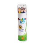 Карандаш цветной пластиковый заточенный 24 цв, Carioca 43341