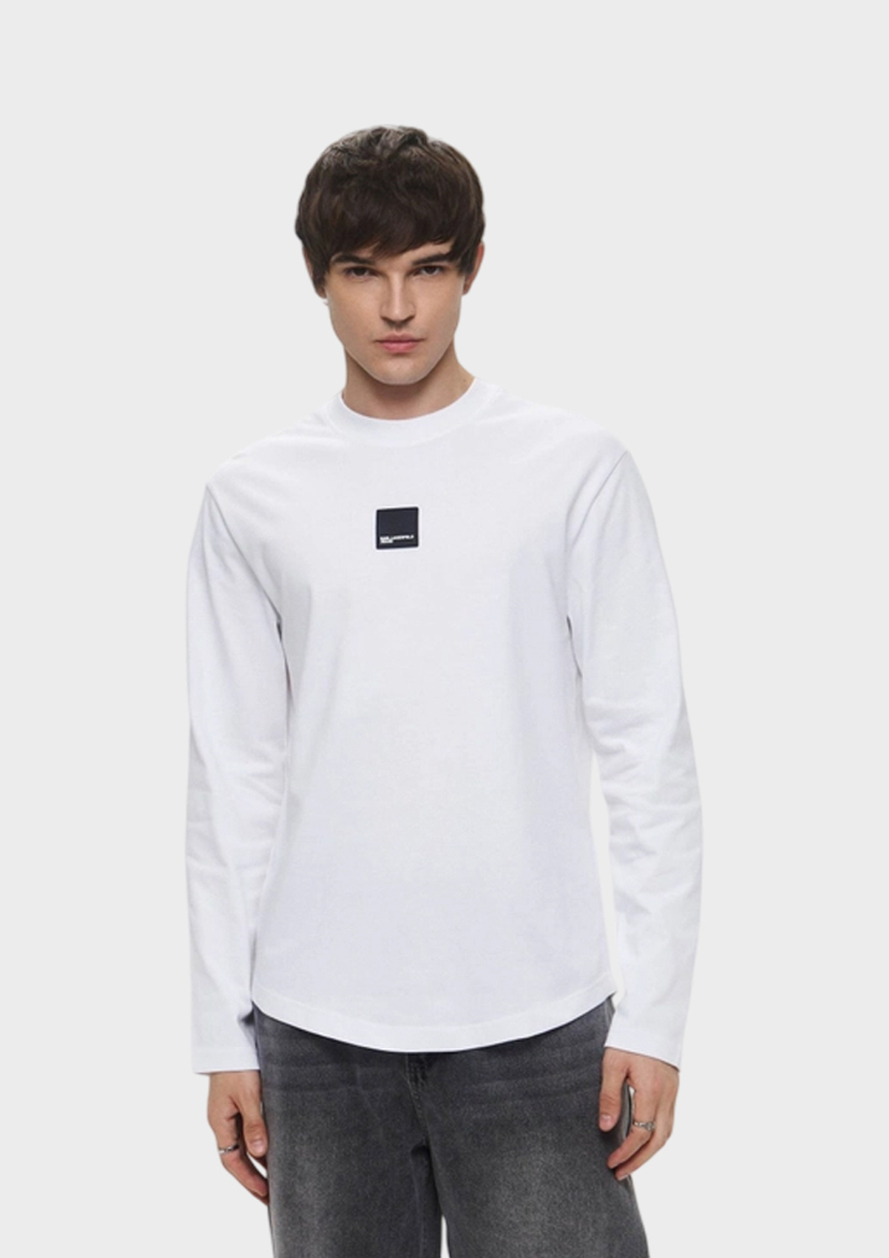 Лонгслив KARL LAGERFELD JEANS Reg Ls Curved Hem Tee