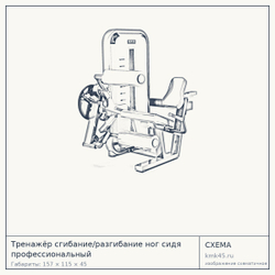 Тренажёр сгибание/разгибание ног сидя профессиональный — от 163 000 ₽