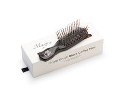Расческа Majestic Scalp Brush черный кофе (дорожная версия)