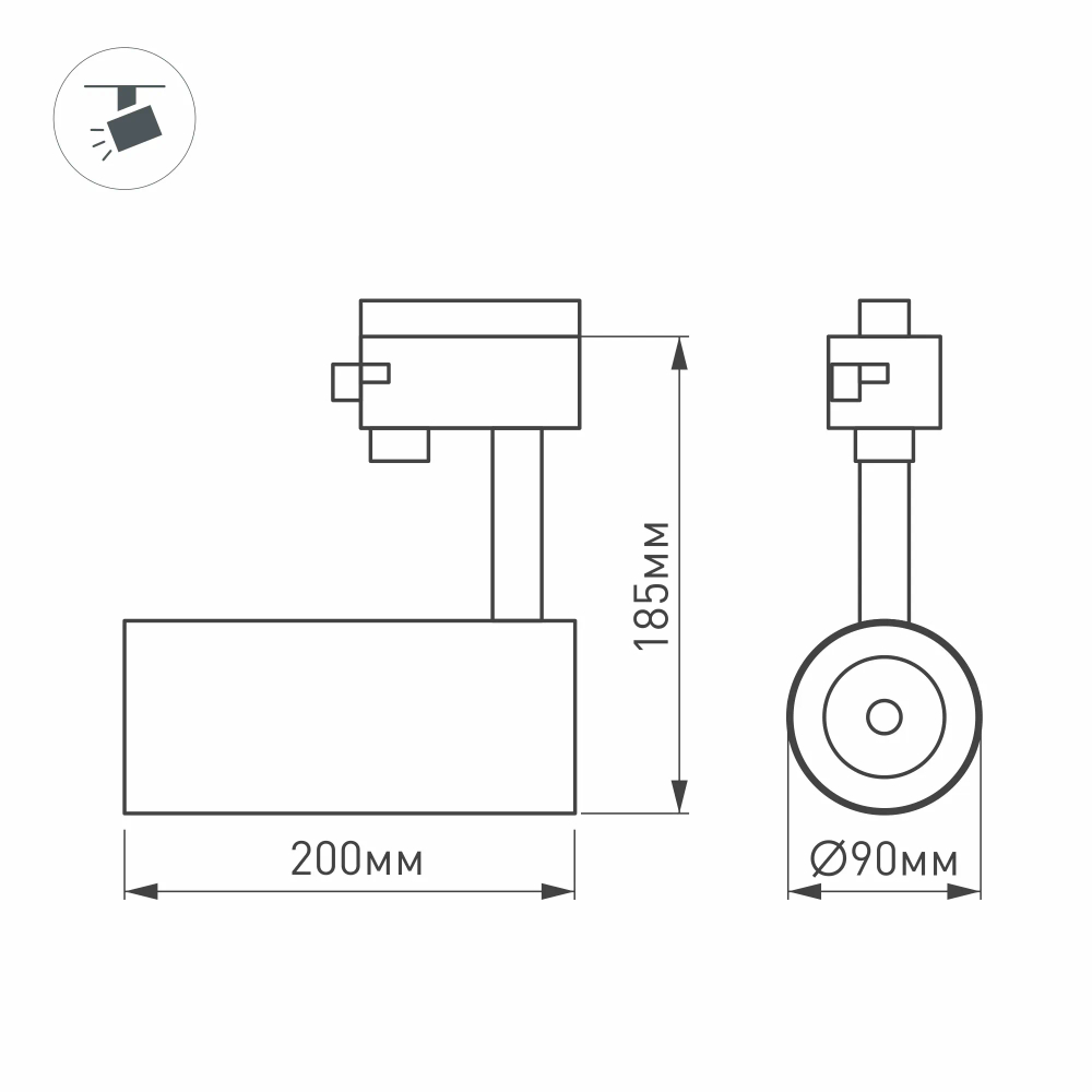 Светильник LGD-GERA-O-TRUECOLOR-4TR-R90-30W Warm3000 CRI98 (BK, 24 deg, 230V) (Arlight, IP20 Металл, 5 лет) 031417