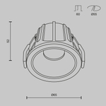 Встраиваемый светодиодный светильник Maytoni Alfa LED DL043-01-10W4K-RD-WB