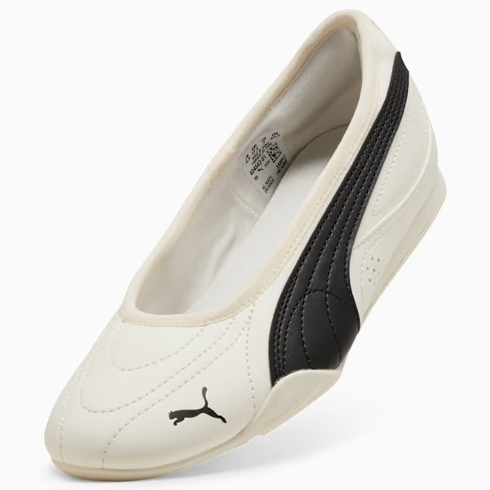 PUMA Кроссовки-балетки Catch, экрю/черный