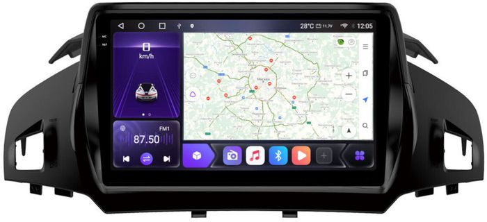 Магнитола для Ford Kuga 2 2013-2019 - Kuberg OL-9203-1 QLed+2K, Android 12, Быстрая, CarPlay, 4G SIM-слот