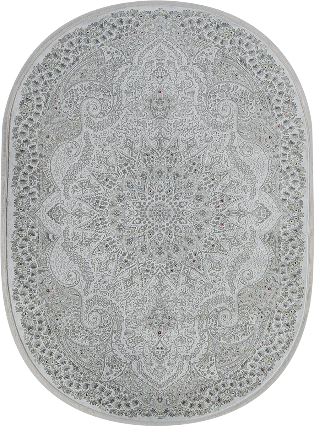 Kirmanshah 38650A WHITE \ WHITE Овал