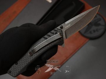 Складной нож Городской тактический НОКС "ВДВ" 322-509405 c клинком из стали D2, рукоять G10 / карбон