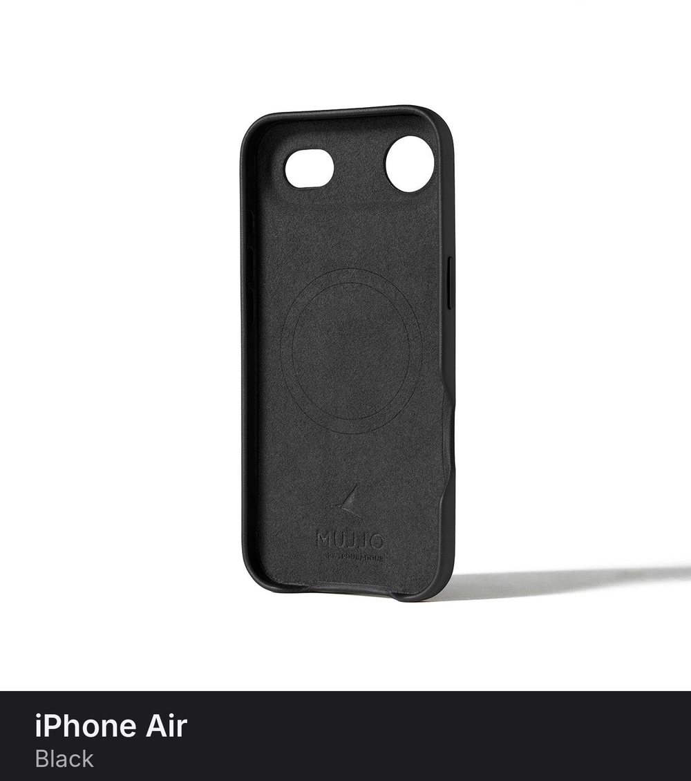 Чехол Mujjo Full Leather Case для iPhone Air Black