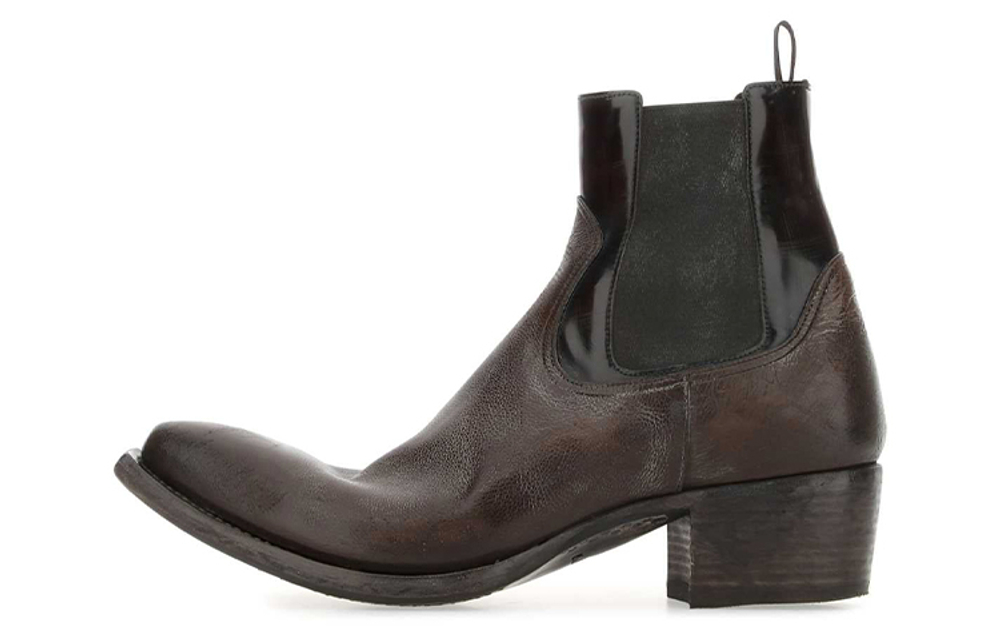 PRADA Wizard Fashion Short Chelsea Boots Men"s Brown