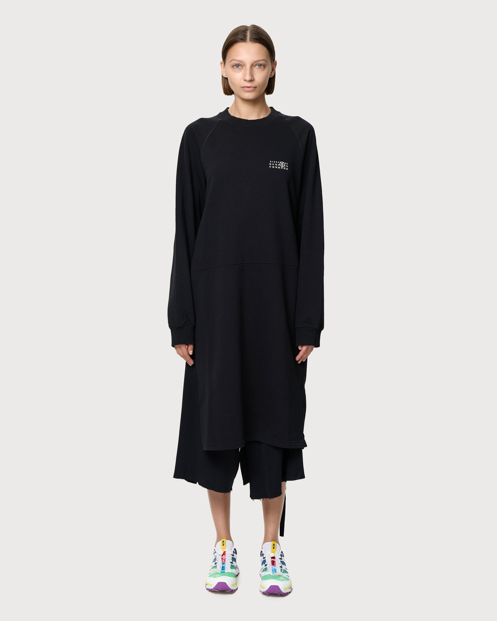 MM6 MAISON MARGIELA СВИТШОТ ДЛИННЫЙ ЖЕНСКИЙ С ПРИНТОМ НА СПИНЕ