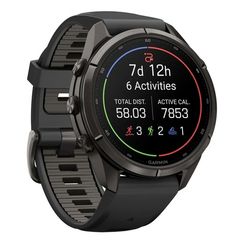 Часы Garmin Fenix 9 Pro inReach 43 мм AMOLED inReach Carbon Gray DLC Titanium Black / Pebble Gray (010-04335-11)