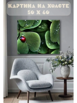 Картина на стену 40 X 50 Божья коровка