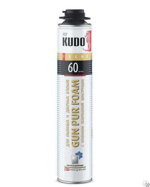 Пена монтажная KUDO PROFF TREND 60 зимняя 1000 мл, 850 гр