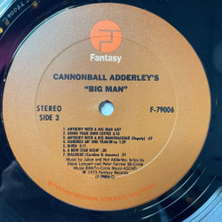 Винтажная виниловая пластинка LP Cannonball Adderley Big Man The Legend Of John Henry (USA 1975)