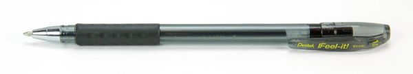 Ручка шариковая Pentel Feel it! ⌀1 мм, 12 шт, BX490-A цвет чернил: черный