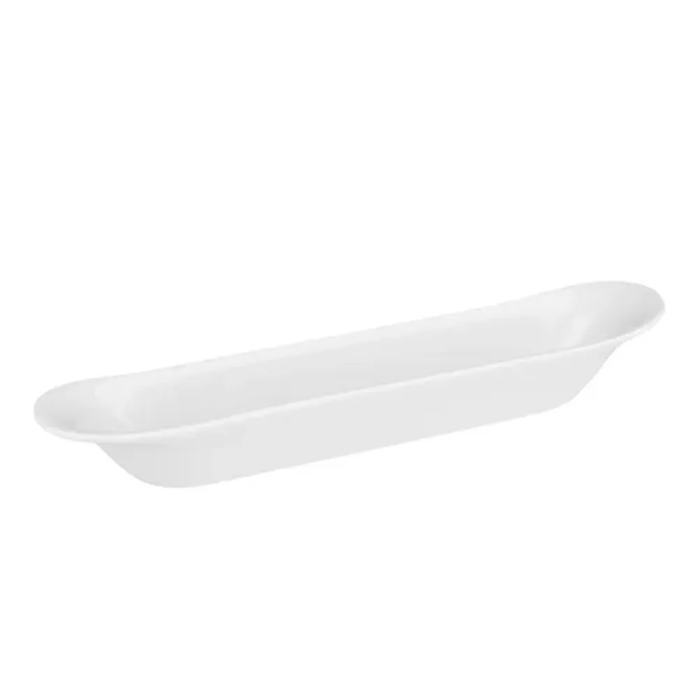 Блюдо овальное 20,5*3,5 см h2,8 см для закусок, оливок белое фарфор P.L. Proff Cuisine [6]
