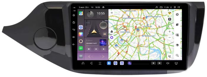 Магнитола для KIA Ceed 2 (JD) 2012-2018 (рамка глянцевая) - Kuberg EW-1781 QLed, Android 13, Быстрейшая, CarPlay, SIM-слот