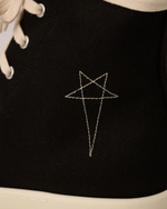 RICK OWENS DRKSHDW КРОССОВКИ ЧЕРНЫЕ ВЫСОКИЕ PORTEVILLE PENTAGRAM