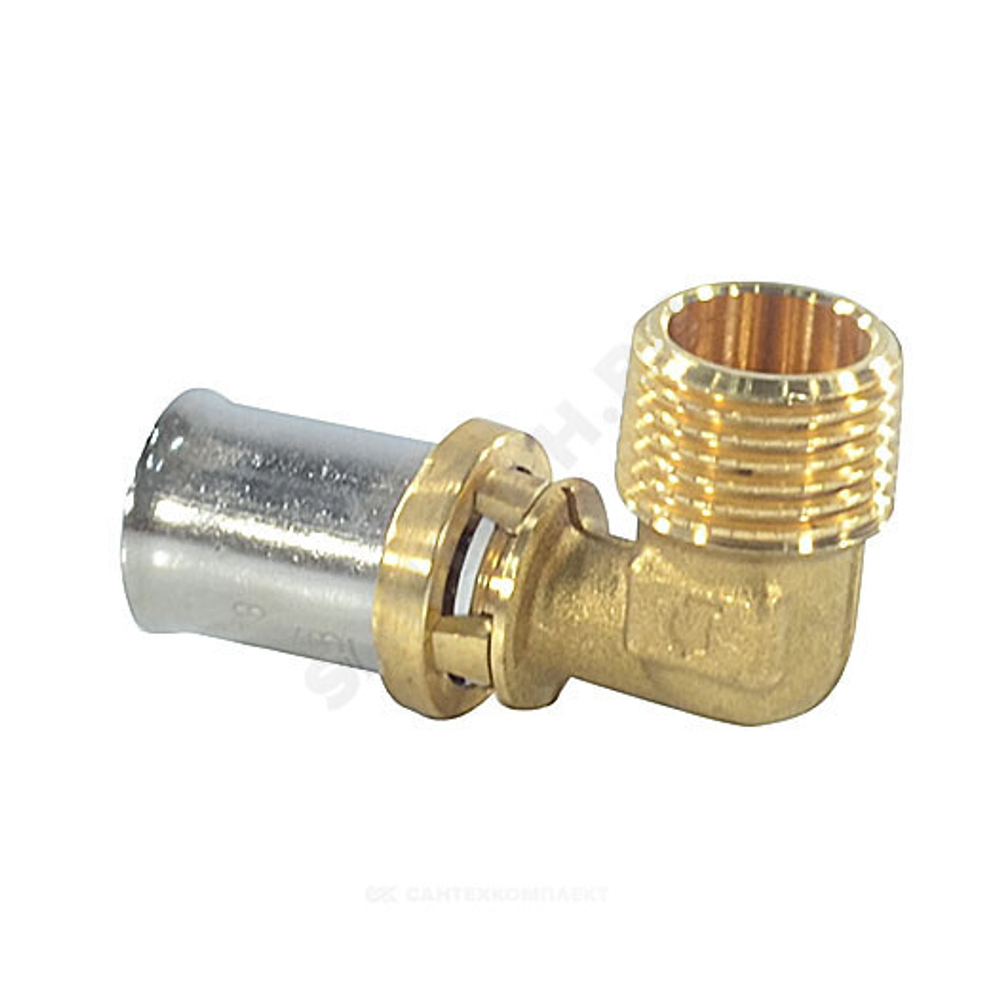 Угольник для МП/PE-X труб латунь пресс Дн 26х1"х90гр НР RM127 Giacomini RM127Y058